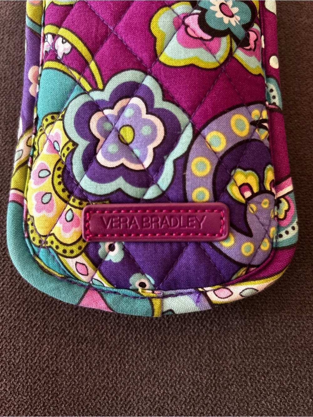 Vera Bradley Quilted Double Eye Case in Retired Heather Pattern - Picture 2 of 13
